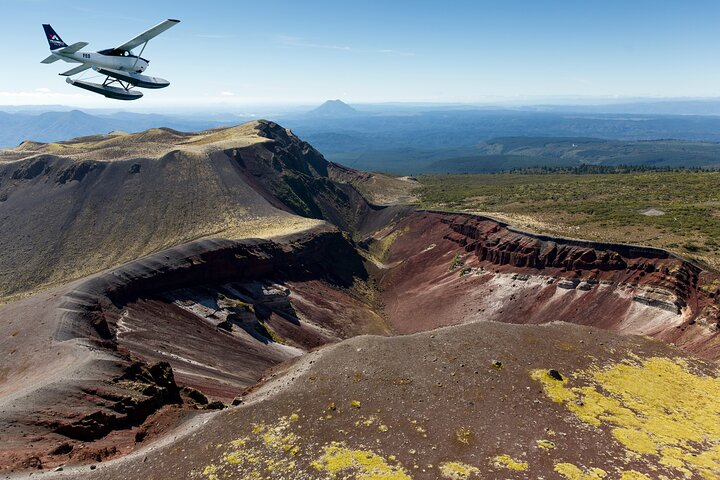 Floatplane over Mount Tarawera saddle